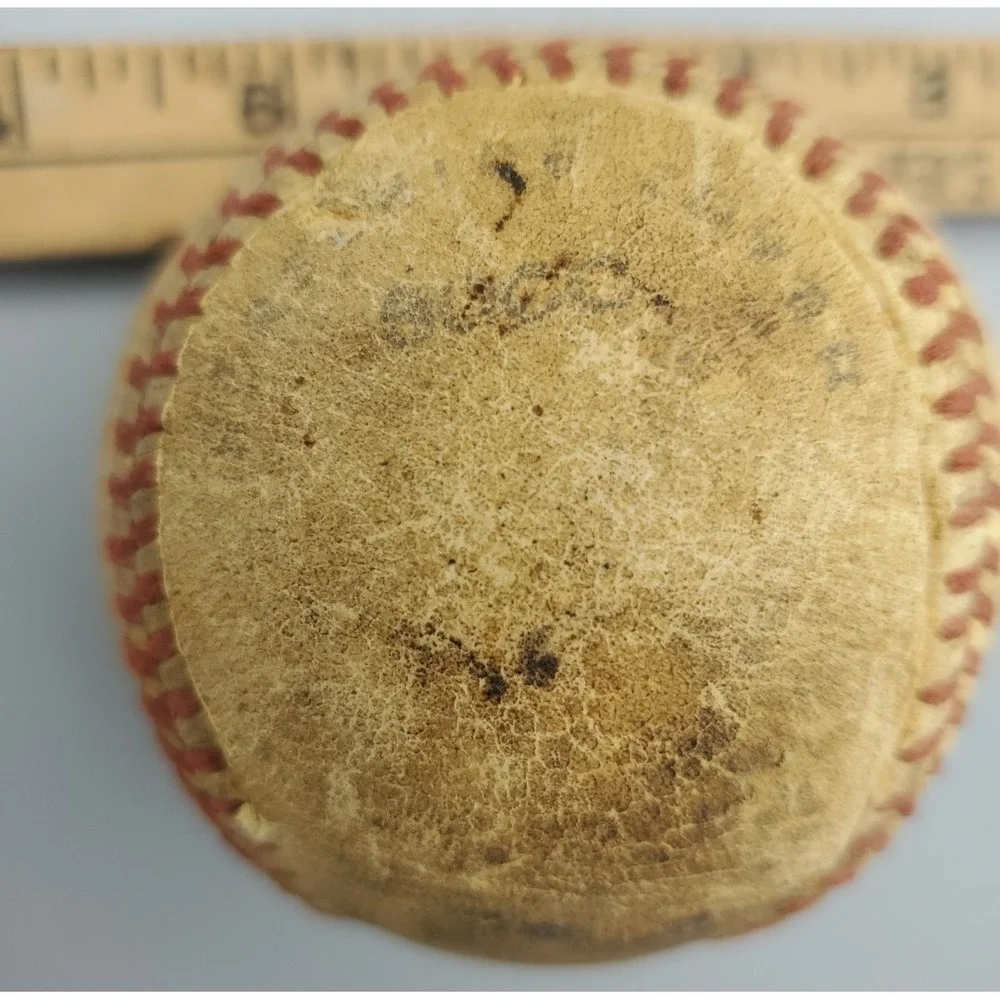 Vintage‎ Rawlings All Leather Baseball For Crafting, Damaged, Official League